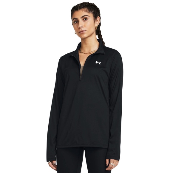 NWT Women's Under Armour Tech Half-Zip Lightweight Top, Black, Size Small - Picture 1 of 3